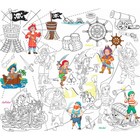 Скатерть ButtenFilm «Детская раскраска. Остров пиратов» 110 × 120 см, белая - Фото 2