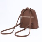 Рюкзак молодёжный на молнии, наружный карман, цвет коричневый - Фото 2