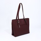 Сумка тоут L-Craft на молнии, наружный карман, цвет бордовый - фото 22135199