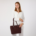 Сумка тоут L-Craft на молнии, наружный карман, цвет бордовый - фото 25323934