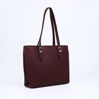 Сумка тоут L-Craft на молнии, наружный карман, цвет бордовый - фото 22135200