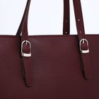 Сумка тоут L-Craft на молнии, наружный карман, цвет бордовый - фото 22135201