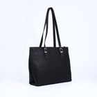 Сумка тоут L-Craft на молнии, наружный карман, цвет чёрный - фото 22135213