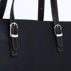 Сумка тоут L-Craft на молнии, наружный карман, цвет чёрный - фото 22135214