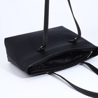 Сумка тоут L-Craft на молнии, наружный карман, цвет чёрный - фото 22135215