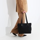 Сумка тоут L-Craft на молнии, наружный карман, цвет чёрный - фото 22135216