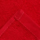 Полотенце махровое 70х130см, красный, 360г/м, 100% хлопок - Фото 4