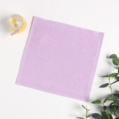 Салфетка махровая 30×30 см (фас 5 шт.) сиреневый,360 г/м², хл100%