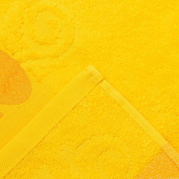 Полотенце махровое с бордюром Кошки, цвет жёлтый, размер 50х90см 380г/м 100% хлопок - фото 1909146931