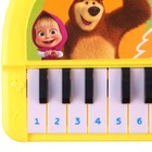 Музыкальное пианино «Маша и Медведь», звук, цвет жёлтый - фото 8697100