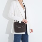 Сумка кросс-боди Janelli на молнии, 2 наружных кармана, цвет коричневый - Фото 8