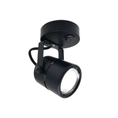 Накладной поворотный Светильник Ambrella light с выключателем GU10/LED max 10 Вт, 60x60x130 мм, цвет чёрный