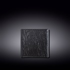 Тарелка квадратная Wilmax England Slate Stone, размер 13х13 см, цвет чёрный сланец - Фото 1