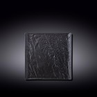 Тарелка квадратная Wilmax England Slate Stone, размер 17х17 см, цвет чёрный сланец - фото 297319876