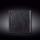 Тарелка квадратная Wilmax England Slate Stone, размер 21.5х21.5 см, цвет чёрный сланец - фото 297319877