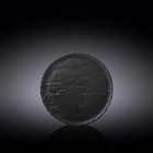 Тарелка круглая Wilmax England Slate Stone, d=18 см, цвет чёрный сланец - Фото 1