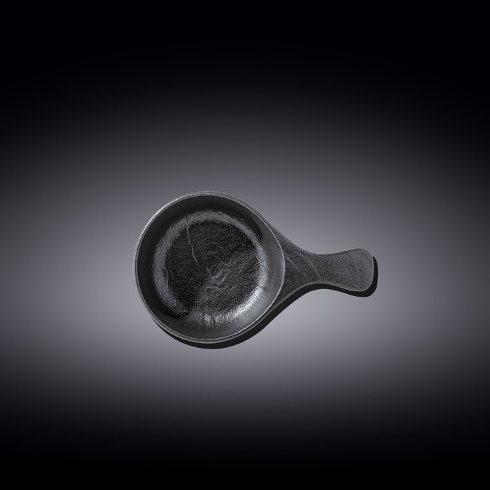 Форма для запекания круглая Wilmax England Slate Stone, с ручкой, 16х10 см, 160 мл, цвет чёрный сланец