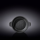 Форма для запекания круглая Wilmax England Slate Stone, с ручками, 21.5х17.5 см, 400 мл, цвет чёрный сланец - фото 299748959