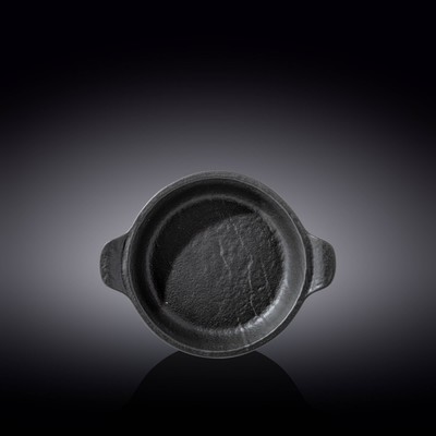 Форма для запекания круглая Wilmax England Slate Stone, с ручками, 21.5х17.5 см, 400 мл, цвет чёрный сланец