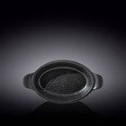 Форма для запекания овальная Wilmax England Slate Stone, с ручками, размер 28х16 см, 500 мл, цвет чёрный сланец - фото 300639478