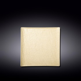 Тарелка квадратная Wilmax England Sand Stone, размер 17х17 см, цвет песочный