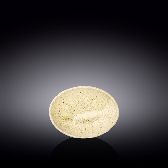 Салатник овальный Wilmax England Sand Stone, размер 13х10х6 см, цвет песочный