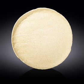 Тарелка круглая Wilmax England Sand Stone, d=33 см, цвет песочный