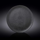 Тарелка круглая Wilmax England Croco, d=30.5 см, цвет чёрный - фото 300639516