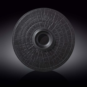 Тарелка круглая Wilmax England Slate Stone, d=33 см, цвет чёрный кроко
