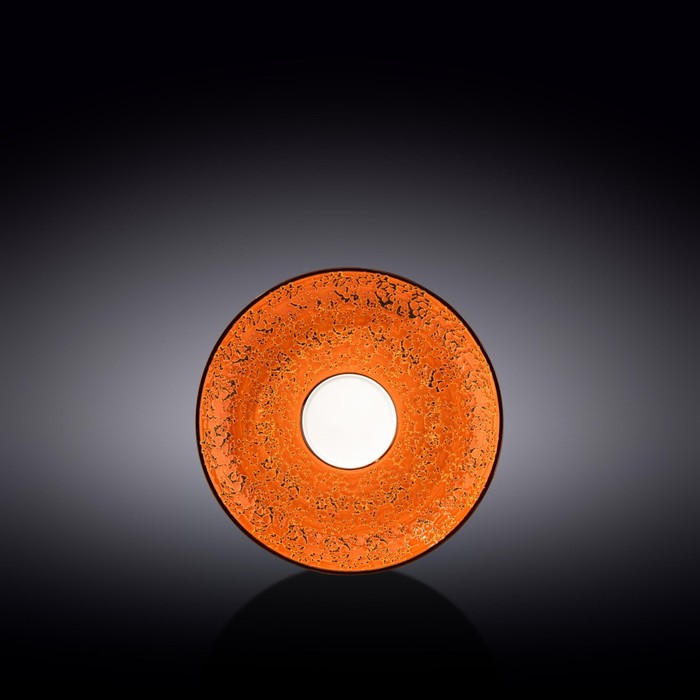 Блюдце Wilmax England Splach, d=15 см, цвет оранжевый - фото 1907685840