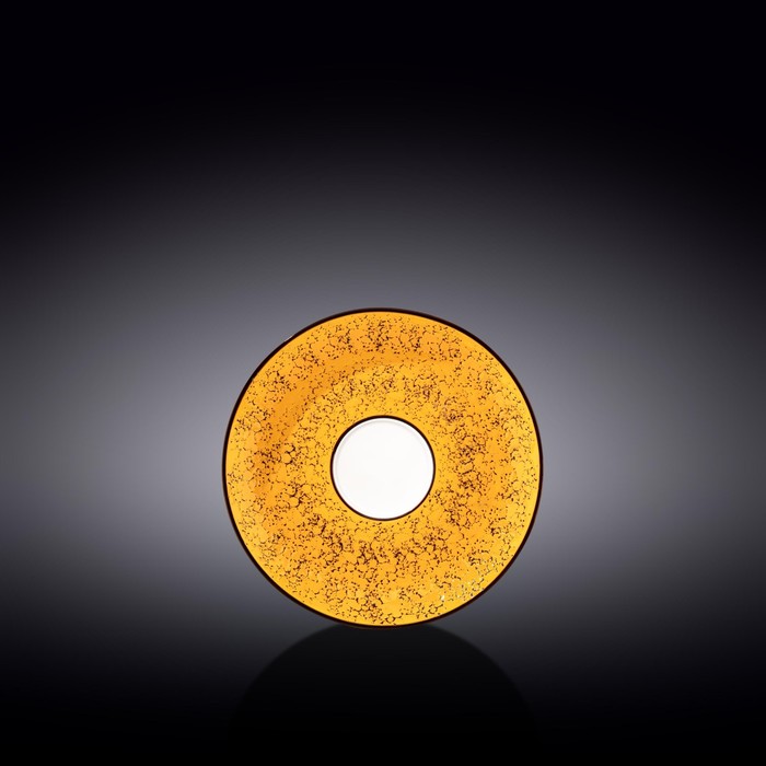 Блюдце Wilmax England Splach, d=14 см, цвет жёлтый - Фото 1