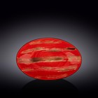 Блюдо овальное Wilmax England Scratch, размер 30х19.5х7 см, цвет красный - фото 291579609