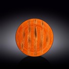 Тарелка круглая Wilmax England Scratch, d=23 см, цвет оранжевый - фото 291579613