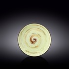 Тарелка круглая Wilmax England Spiral, d=18 см, цвет фисташковый - фото 292576691