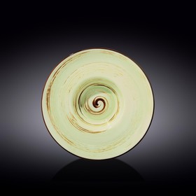 Тарелка глубокая Wilmax England Spiral, d=24 см, 200 мл, цвет фисташковый