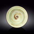 Тарелка глубокая Wilmax England Spiral, d=28.5 см, 500 мл, цвет фисташковый - фото 300639583