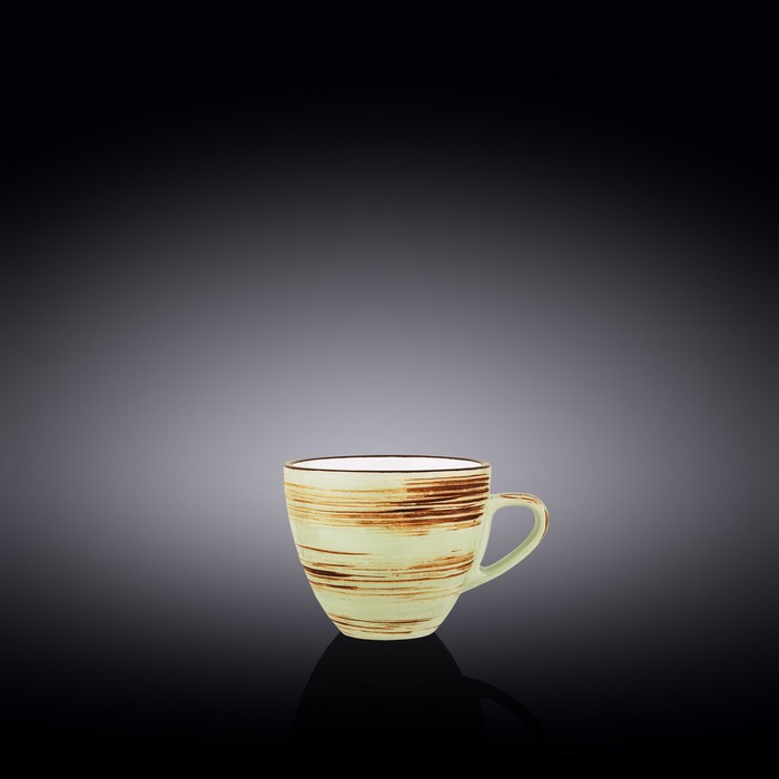 Чашка Wilmax Spiral, 110 мл, цвет фисташковый