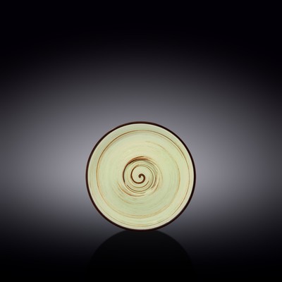 Блюдце Wilmax England Spiral, d=12 см, цвет фисташковый