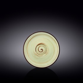 Блюдце Wilmax England Spiral, d=15 см, цвет фисташковый
