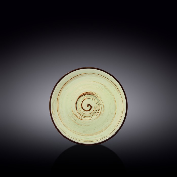 Блюдце Wilmax Spiral, d=15 см, цвет фисташковый