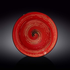 Тарелка глубокая Wilmax England Spiral, d=28.5 см, 500 мл, цвет красный
