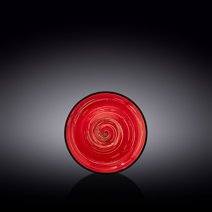 Блюдце Wilmax England Spiral, d=12 см, цвет красный - Фото 1