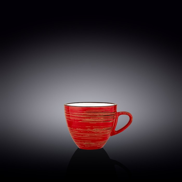 Чашка Wilmax Spiral, 190 мл, цвет красный