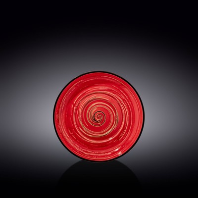 Блюдце универсальное Wilmax England Spiral, d=16 см, цвет красный