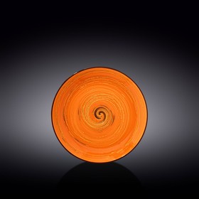 Тарелка круглая Wilmax England Spiral, d=18 см, цвет оранжевый