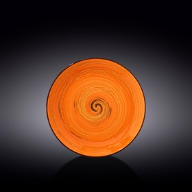 Тарелка круглая Wilmax England Spiral, d=20.5 см, цвет оранжевый
