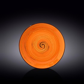 Тарелка круглая Wilmax England Spiral, d=23 см, цвет оранжевый