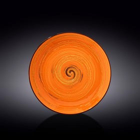 Тарелка круглая Wilmax England Spiral, d=25.5 см, цвет оранжевый