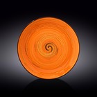 Тарелка круглая Wilmax England Spiral, d=28 см, цвет оранжевый - фото 305797541