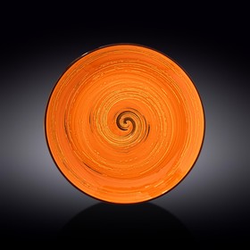 Тарелка круглая Wilmax England Spiral, d=28 см, цвет оранжевый